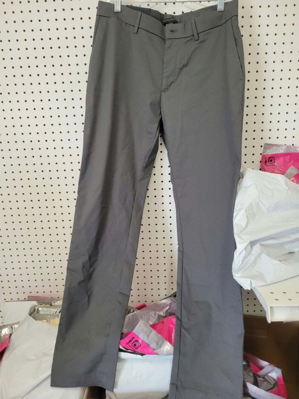 Banana Republic Core Temp Slim Fit Pants 32W 32L Gray Quick Dry Stretch